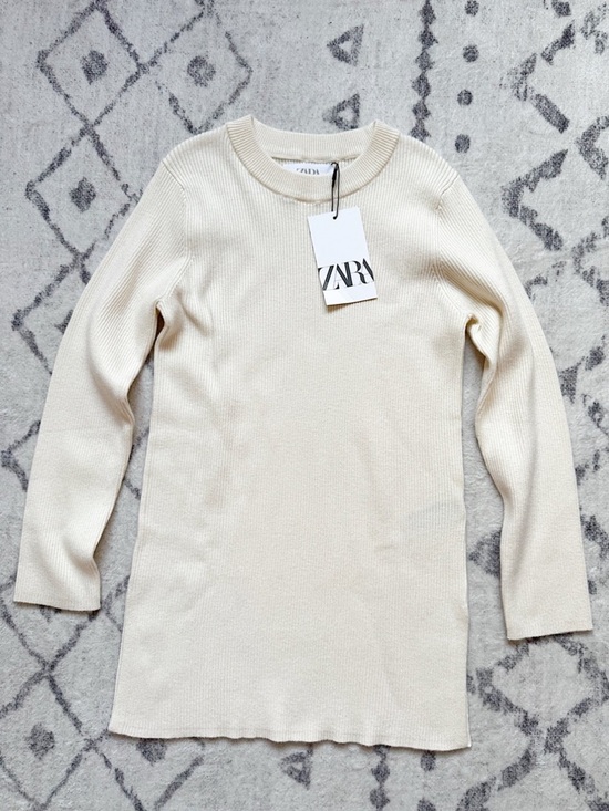 Other - NWT zara ribbed knit ivory dress tunic 8-9 yo girls kids
